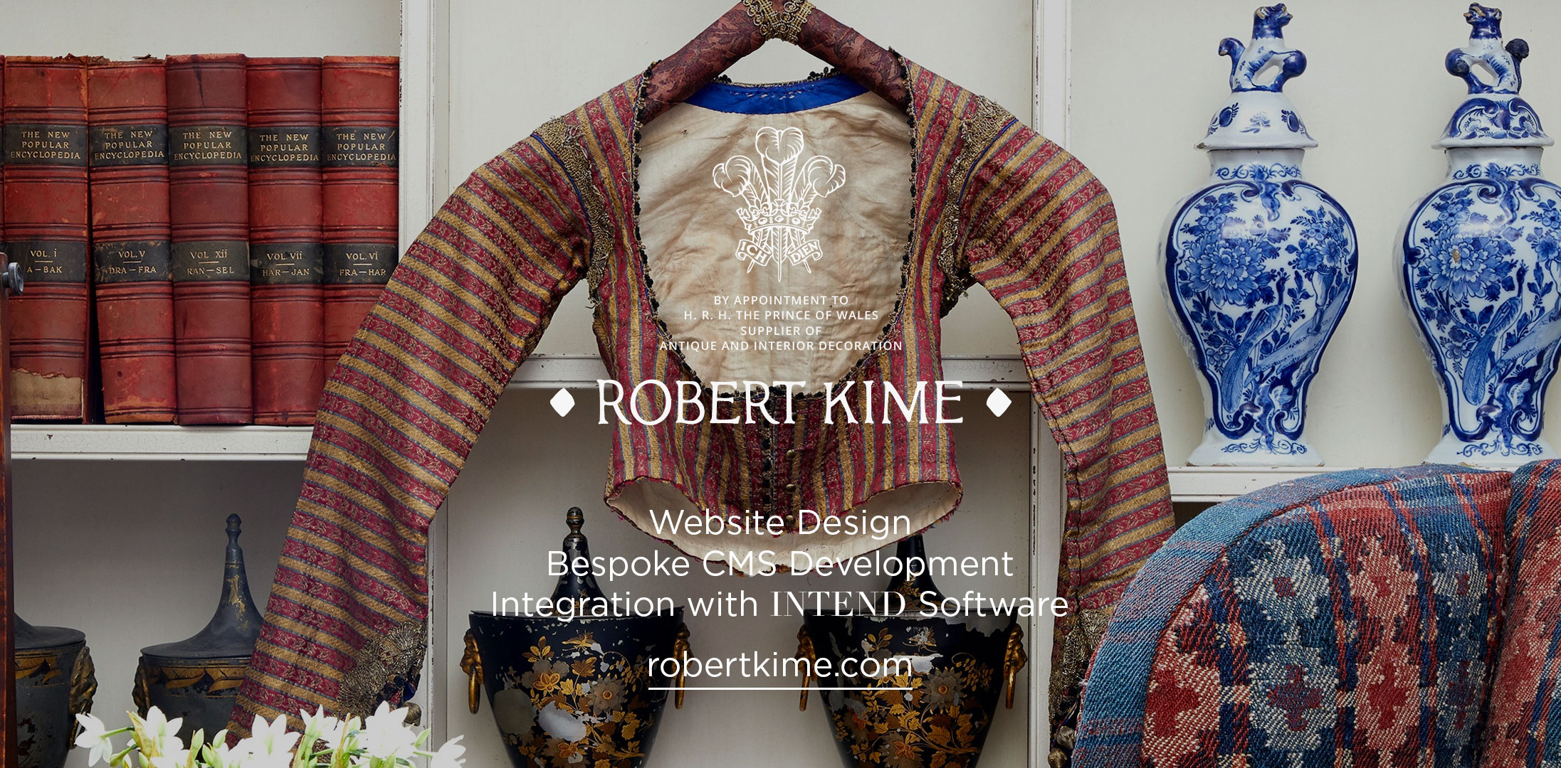 Robert Kime website by Intend web design for interior design